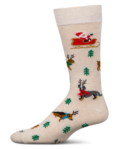 Men's Reindeer Pups Holiday Crew Socks