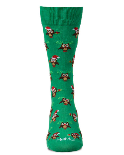Men's "Owl" Graphics Holiday Novelty Crew Socks