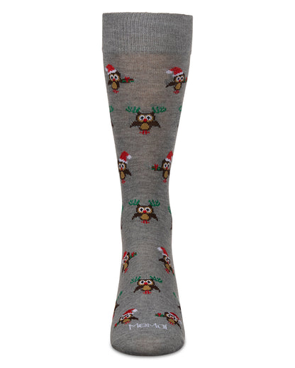 Men's "Owl" Graphics Holiday Novelty Crew Socks
