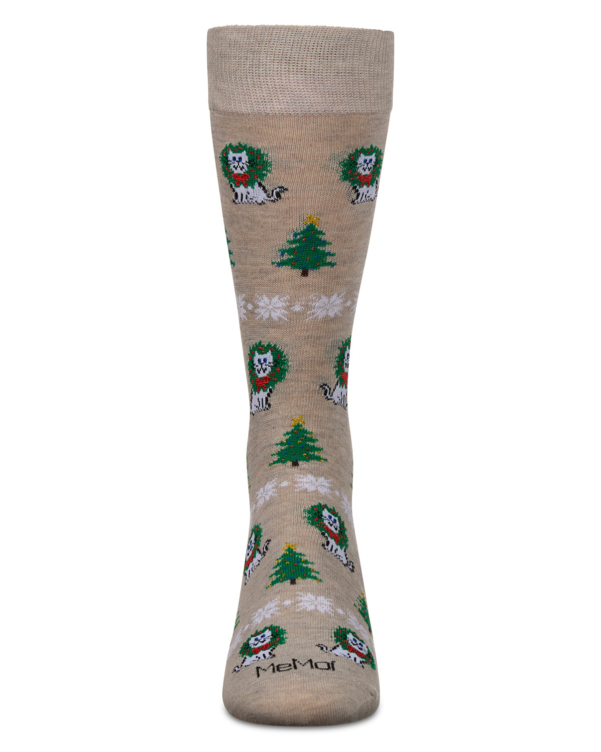 Men's Fairisle Cat Holiday Crew Socks