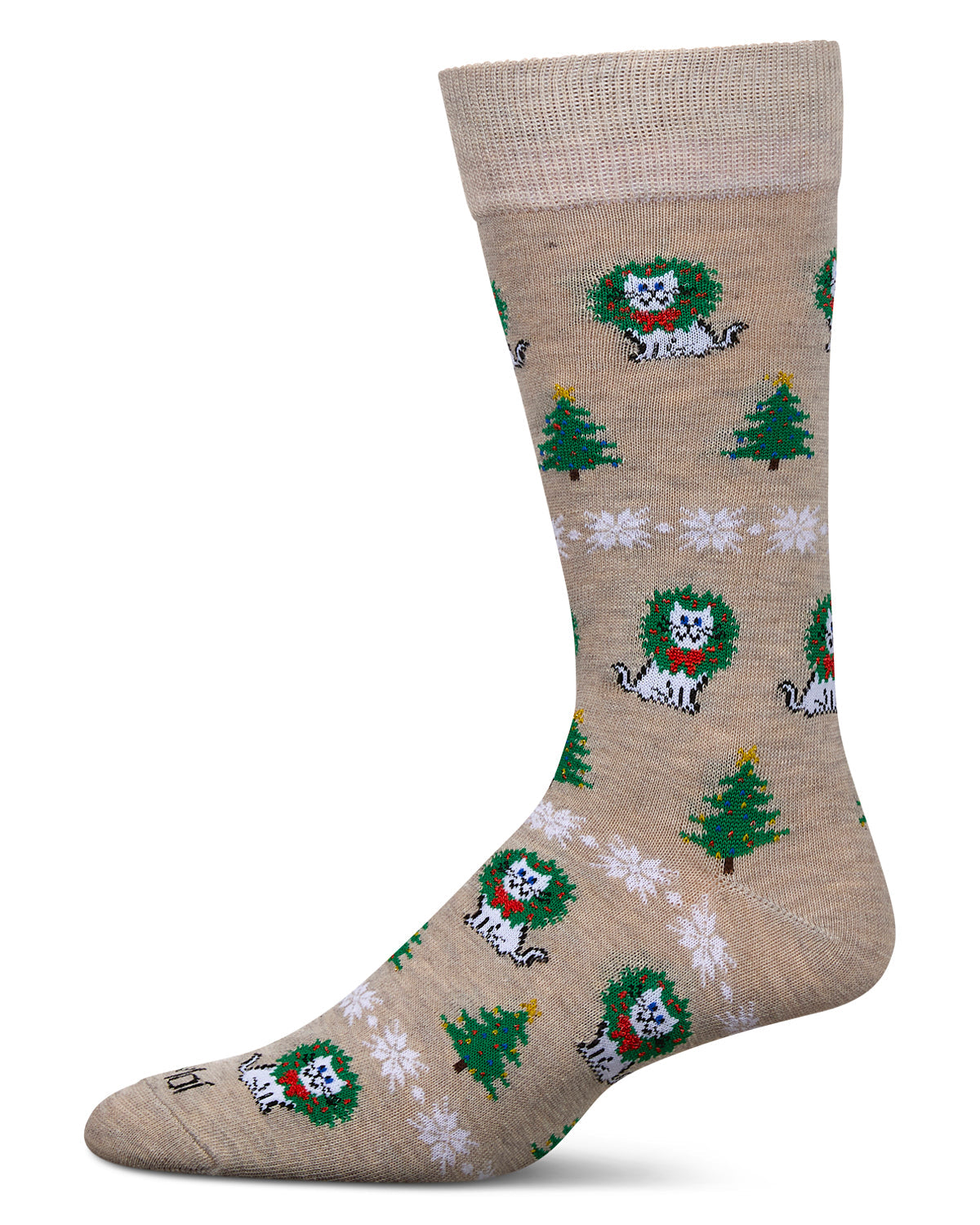 Men's Fairisle Cat Holiday Crew Socks