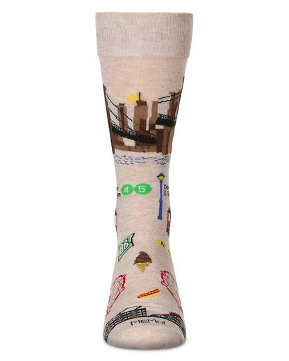 Men's Brooklyn Themed Rayon From Bamboo Crew Sock