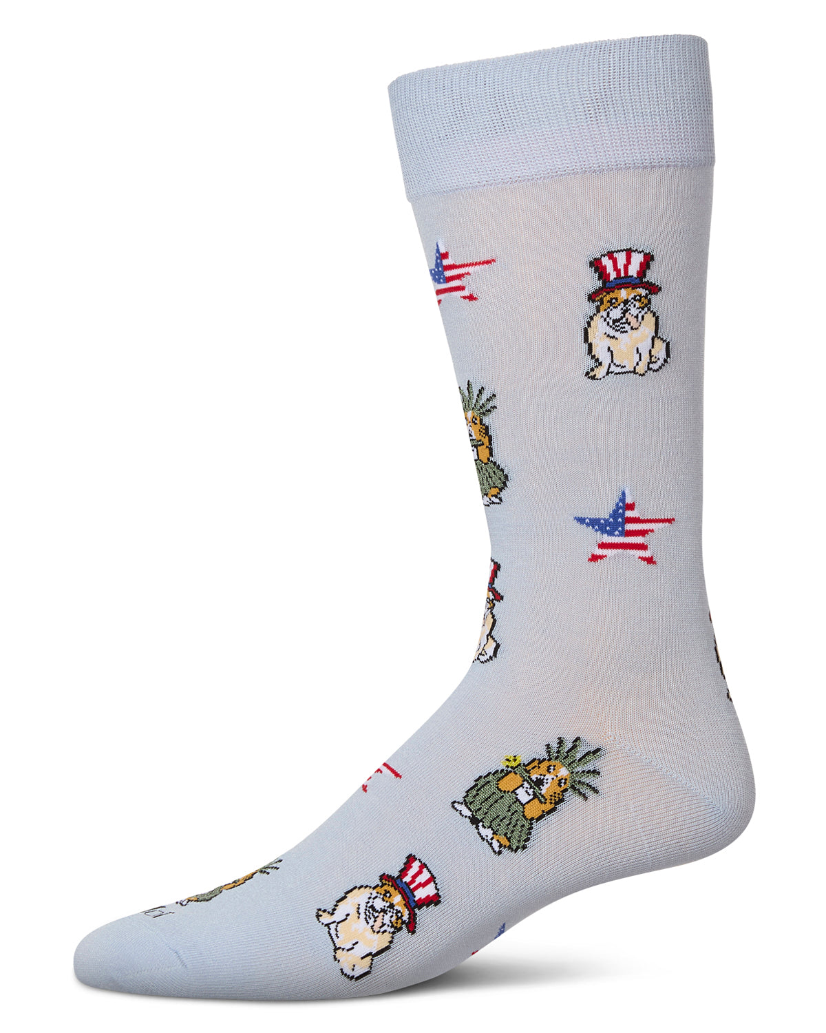 Men's Patriotic Dogs Rayon From Bamboo Crew Socks