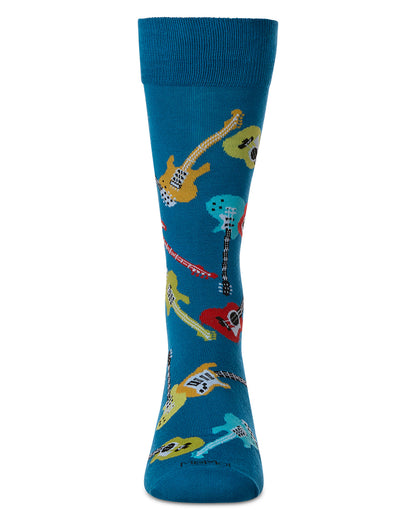 Men's Guitars Rayon from Bamboo Crew Socks
