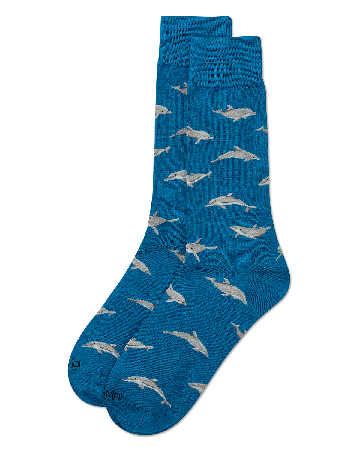 Men`s Dolphins Rayon from Bamboo Crew Socks