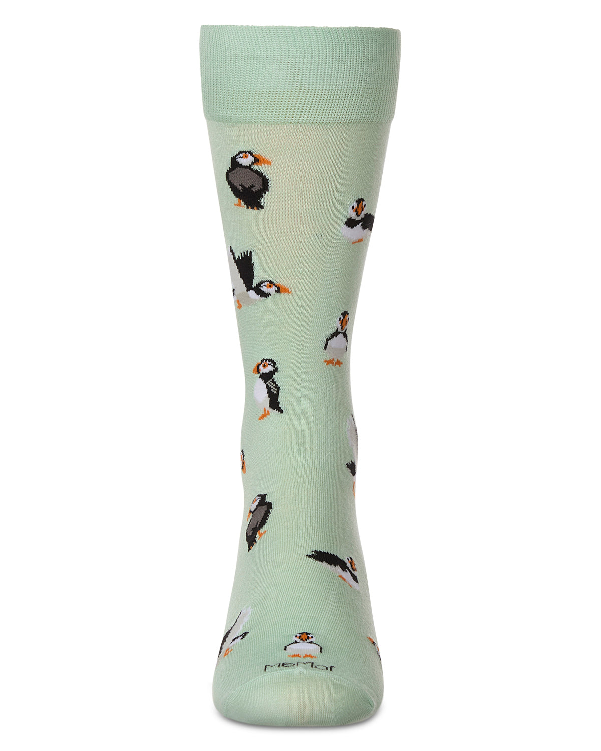 Men's Puffin Birds Rayon from Bamboo Crew Socks