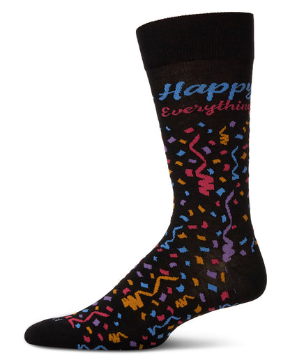 Men's Happy Everything Rayon From Bamboo Crew Socks