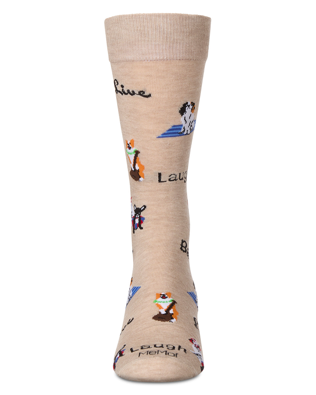 Men's Live Laugh Bark Rayon from Bamboo Crew Socks