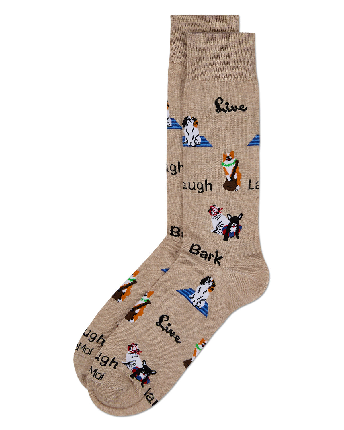 Men's Live Laugh Bark Rayon from Bamboo Crew Socks
