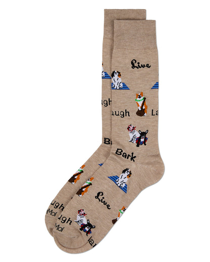 Men's Live Laugh Bark Rayon from Bamboo Crew Socks