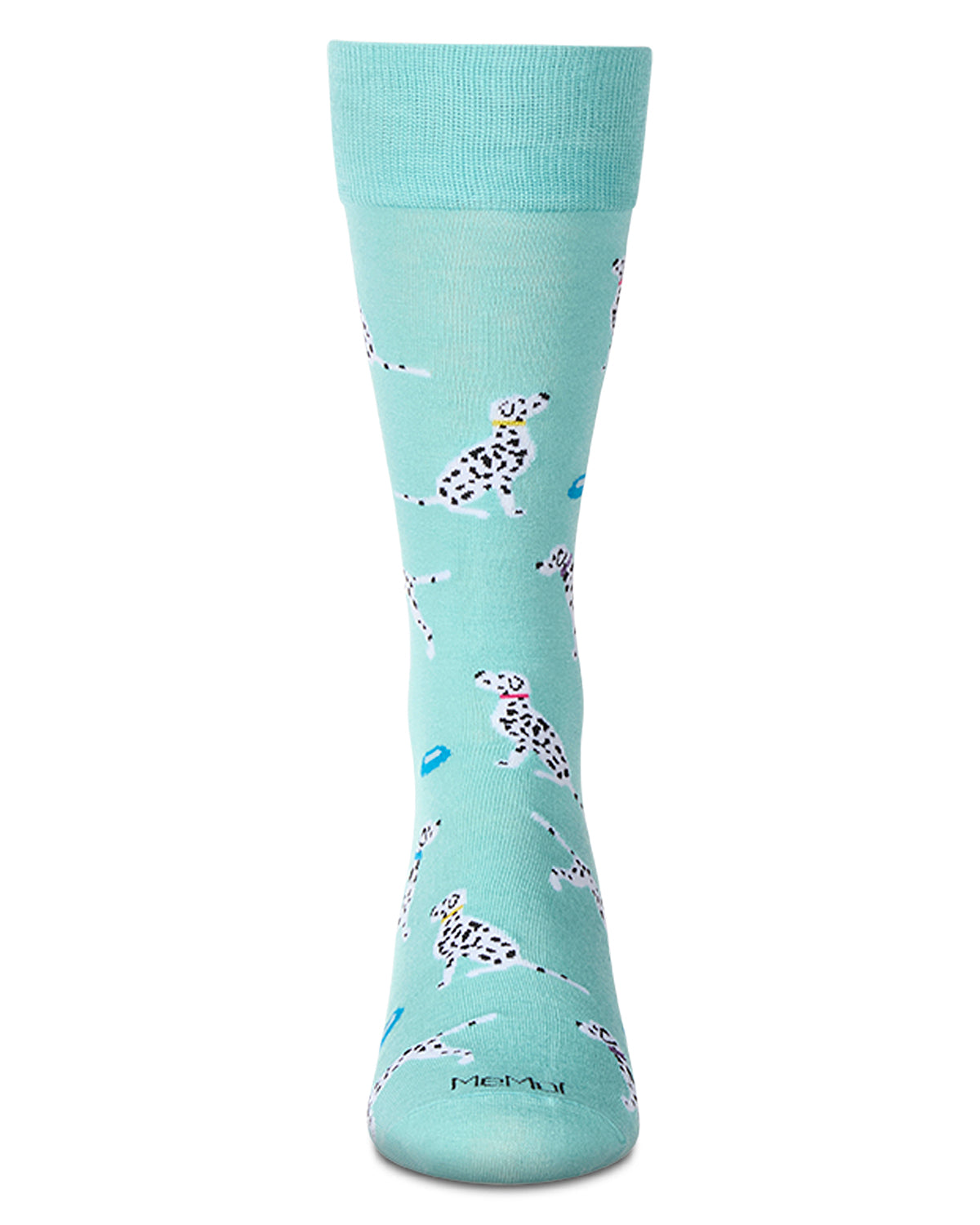 Men's Dalmatian-Themed Rayon Blend Novelty Crew Sock