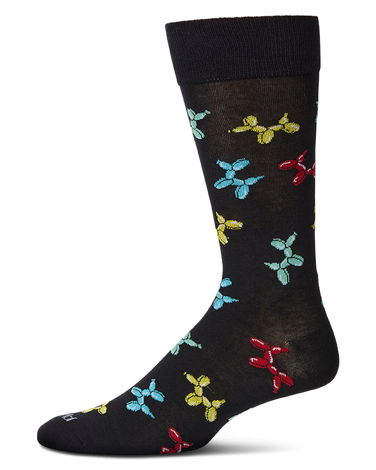 Men's "Balloon Animals" Rayon Blend Novelty Crew Sock