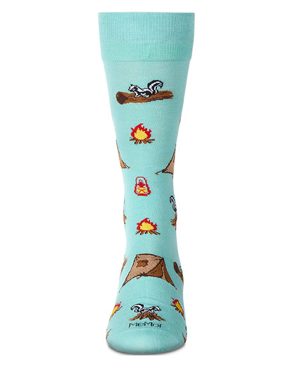 Men's "Stinky Campsite" Rayon Blend Novelty Crew Sock