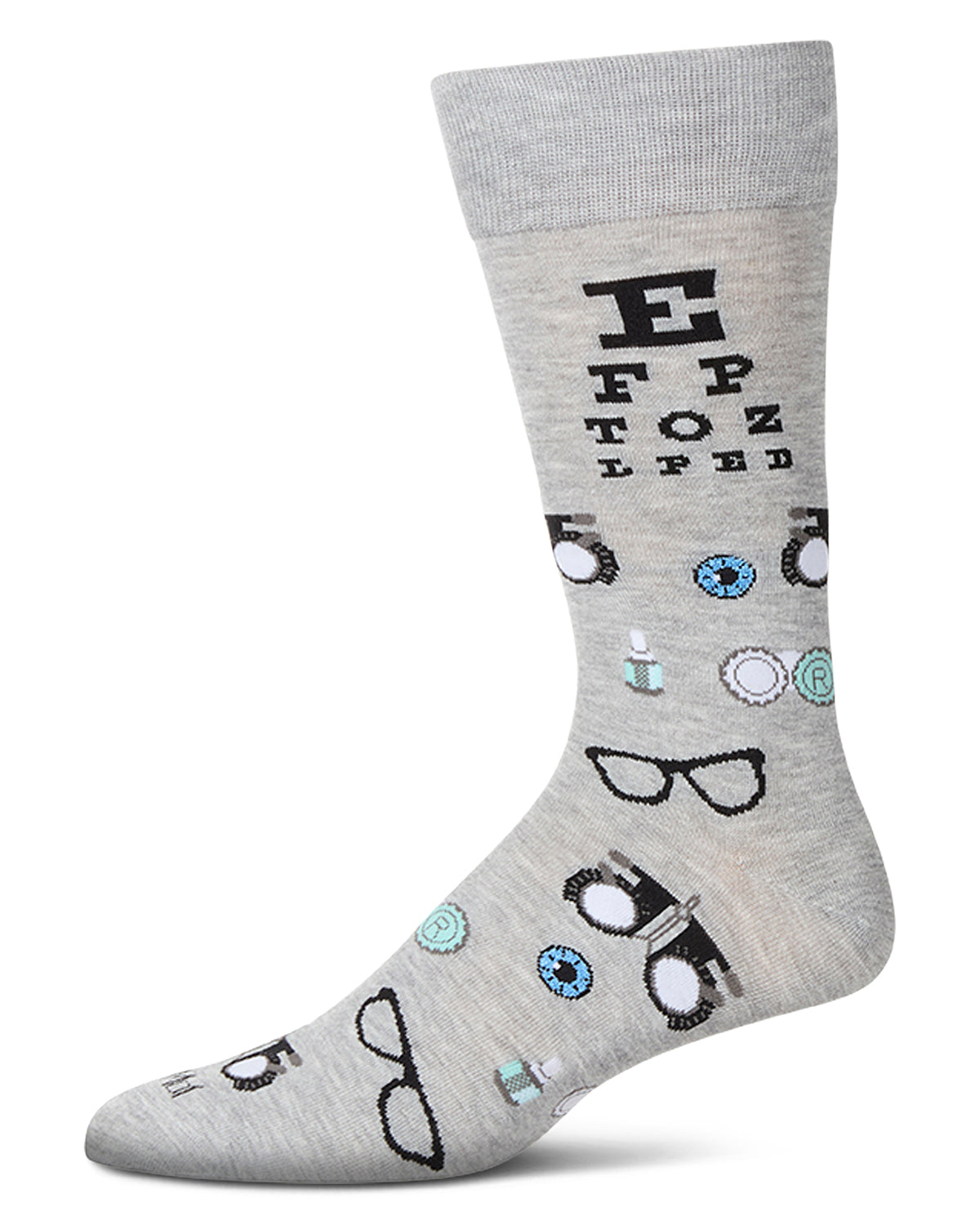 Men's "Eye Exam" Rayon Blend Novelty Crew Sock