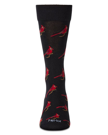 Men's Cardinal-Themed Rayon Blend Novelty Crew Sock