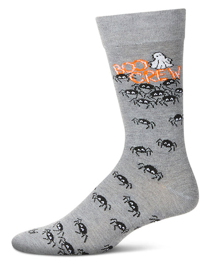 Men's "Boo Crew" Halloween Holiday Novelty Crew Sock