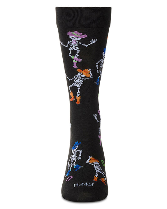 Men's "Howdy Skeletons" Halloween Holiday Novelty Crew Sock