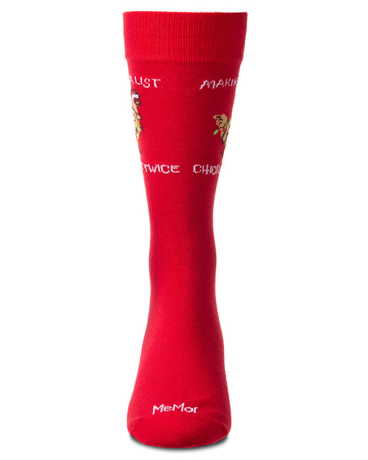 Men's "Chicken It Twice" Christmas Holiday Novelty Crew Socks
