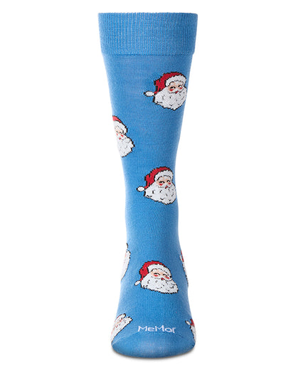 Men's "Retro Santa" Christmas Holiday Novelty Crew Sock