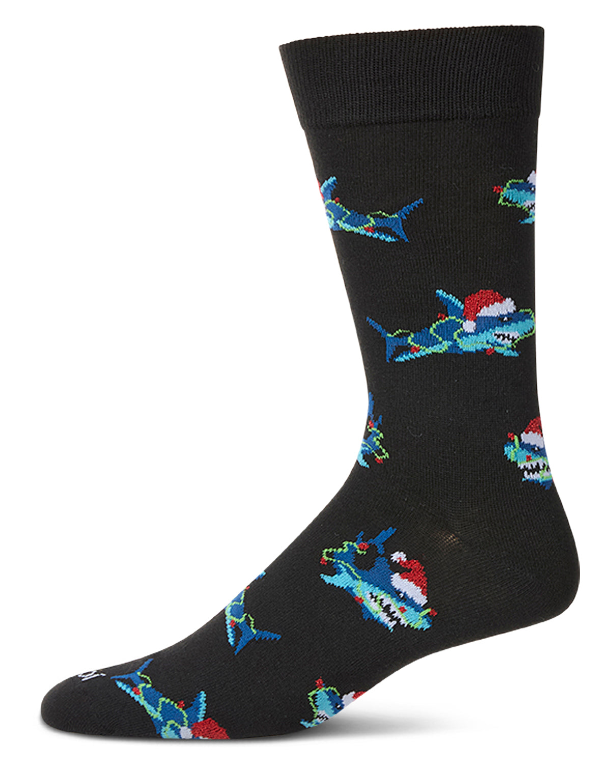 Men's "Santa Shark" Christmas Holiday Novelty Crew Sock