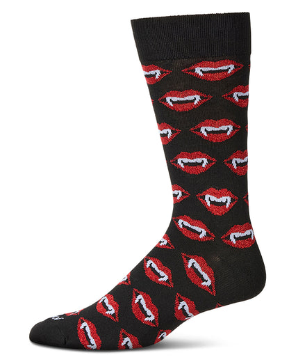 Men's "Vampire Bites" Halloween Holiday Novelty Crew Sock