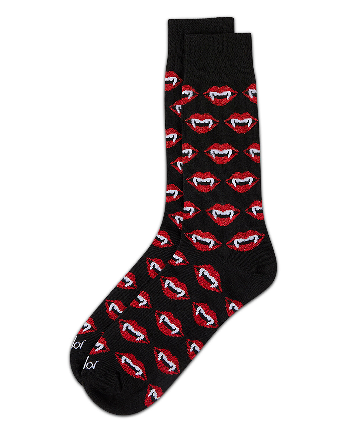 Men's "Vampire Bites" Halloween Holiday Novelty Crew Sock