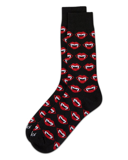 Men's "Vampire Bites" Halloween Holiday Novelty Crew Sock