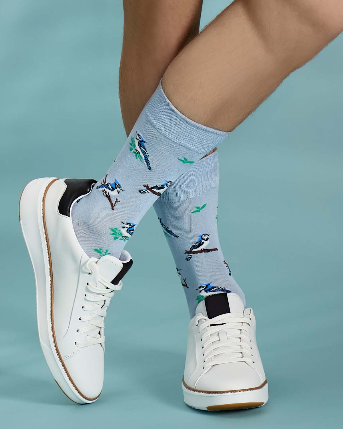 Men's "Blue Jays" Rayon-Blend Novelty Crew Sock