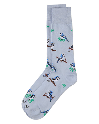 Men's "Blue Jays" Rayon-Blend Novelty Crew Sock