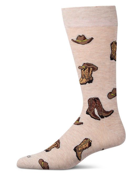 Cowboy Boots Men`s Bamboo Crew