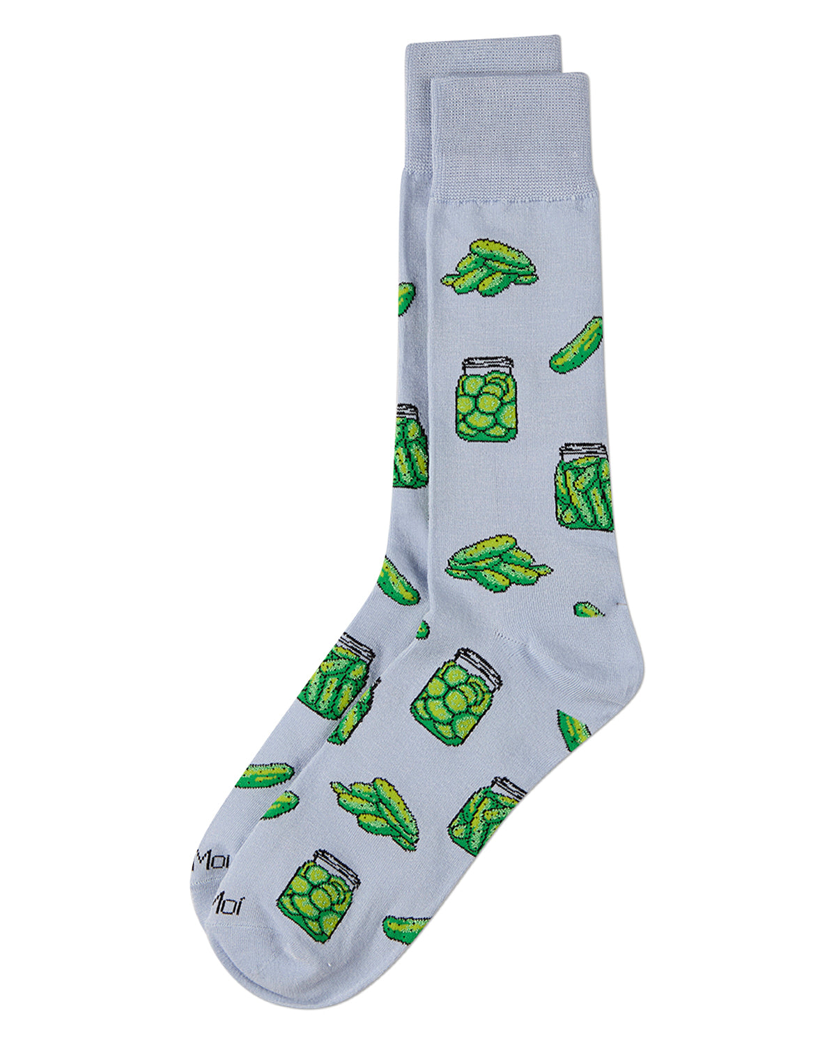 Men's Pickles-Themed Rayon-Blend Novelty Crew Sock