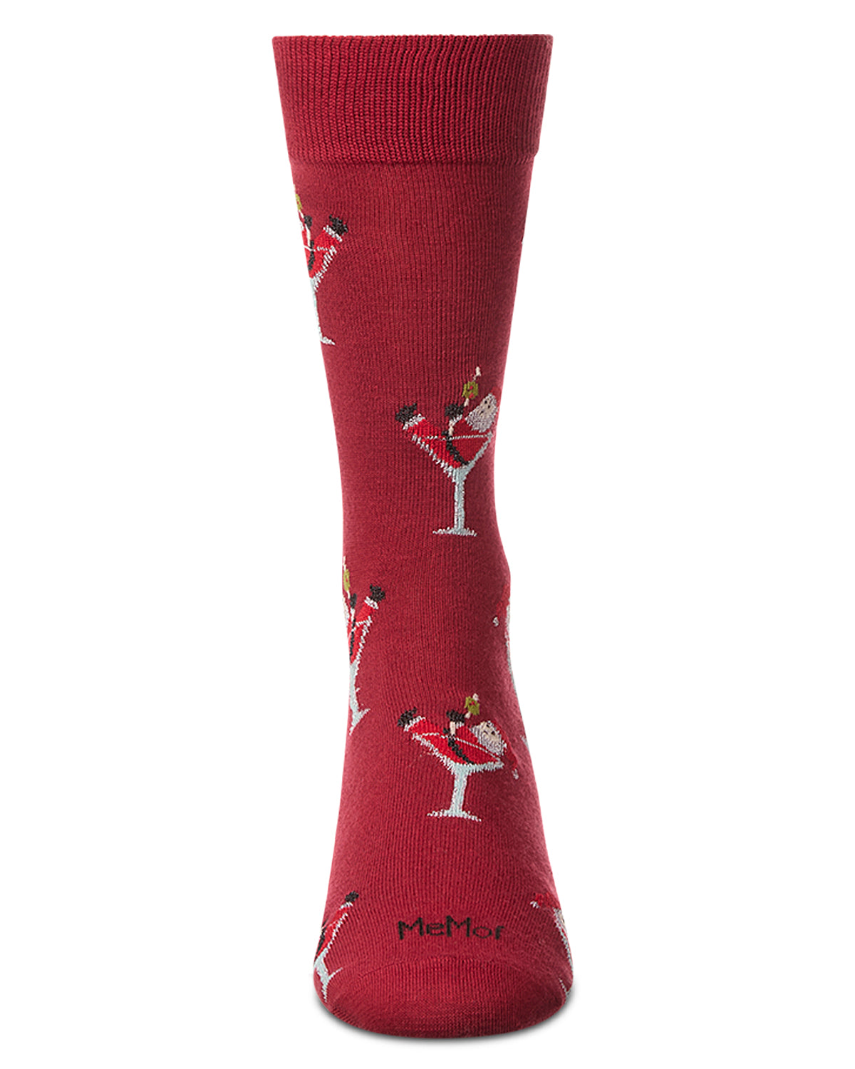 Men's "Santa Cocktail" Holiday Novelty Crew Sock