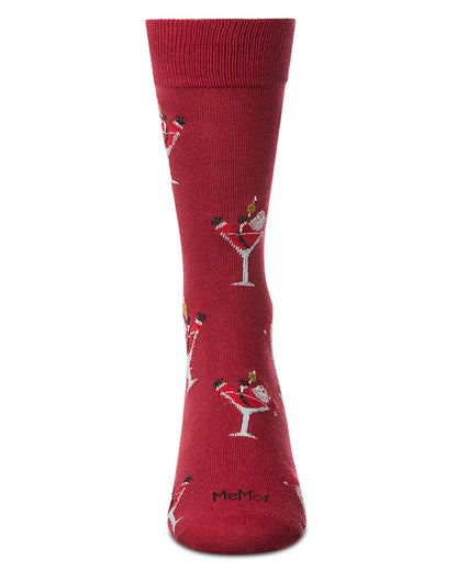 Men's "Santa Cocktail" Holiday Novelty Crew Sock
