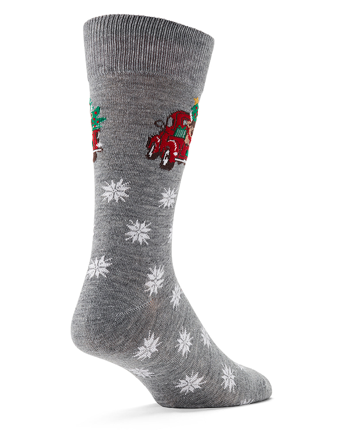 Men's "Highland Cow Holiday Truck" Christmas Novelty Crew Sock