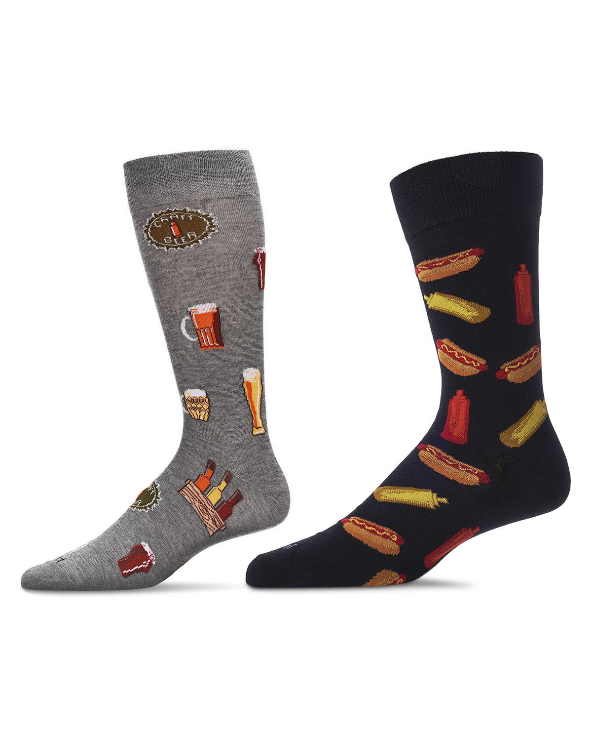 Men's 2 Pair Pack Novelty Crew Socks