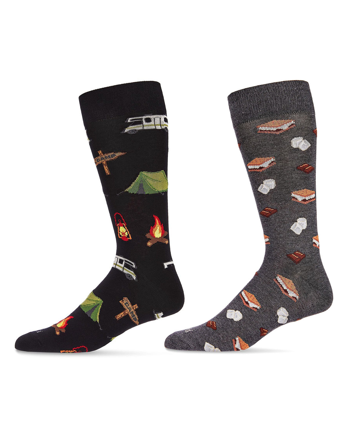 Men's 2 Pair Pack Novelty Crew Socks