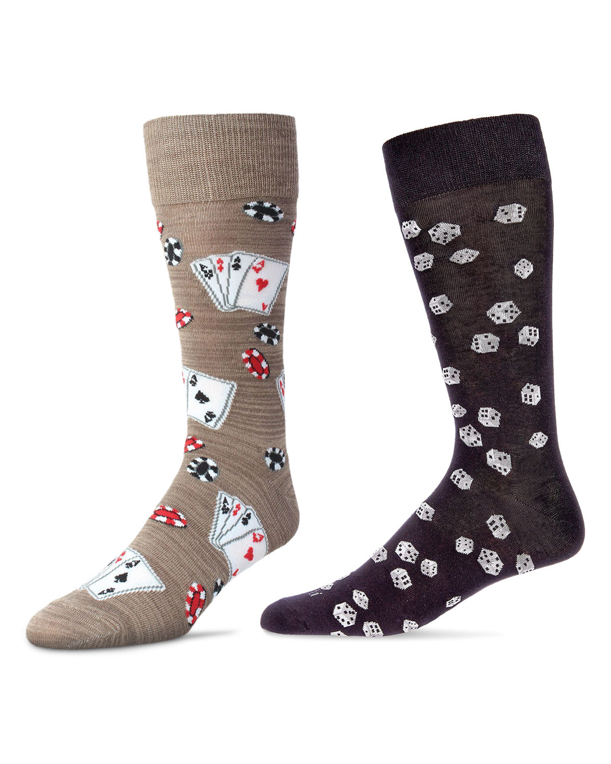 Men's 2 Pair Pack Novelty Crew Socks
