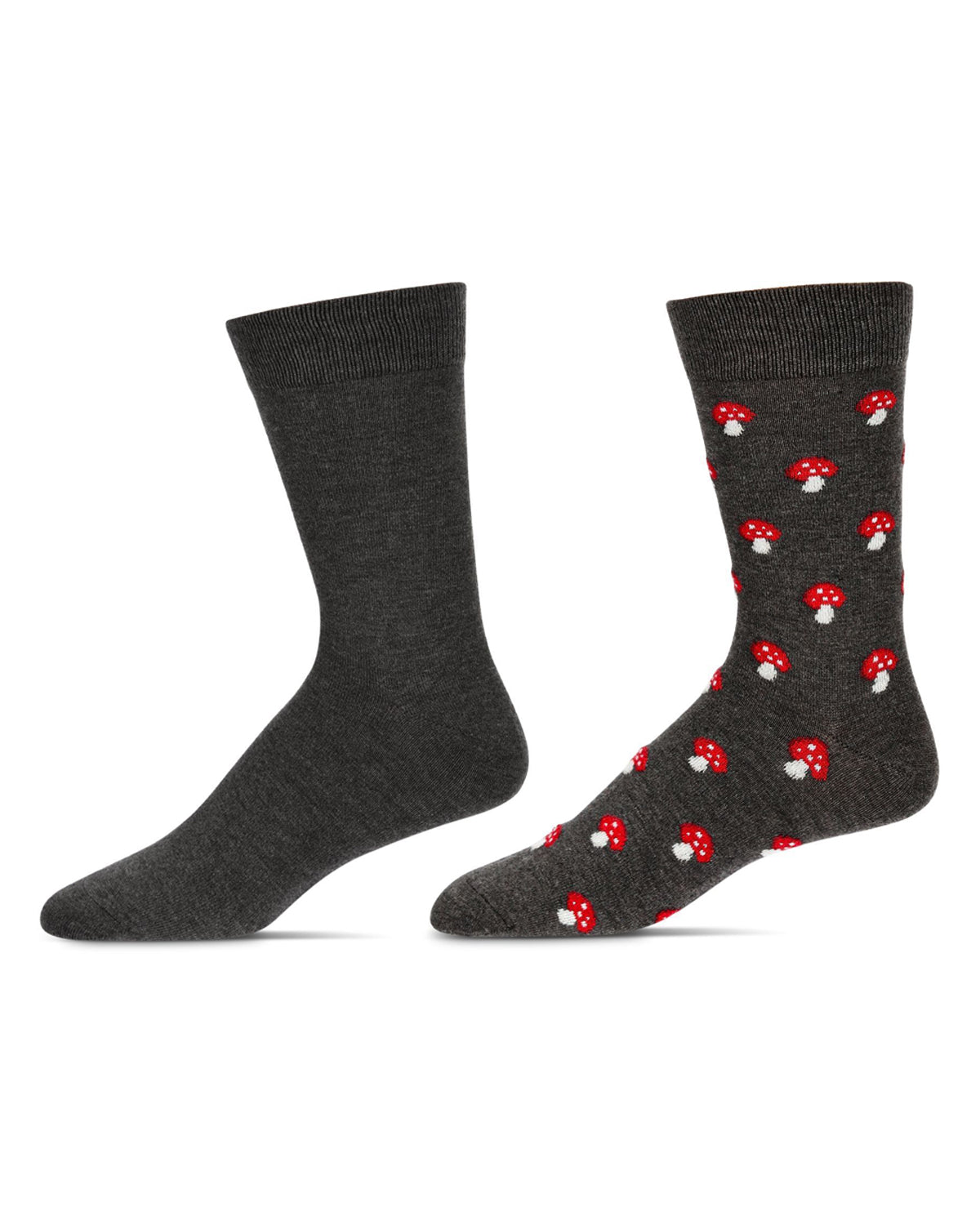 2-Pair Men's Cashmere Blend Assorted Novelty Crew Socks