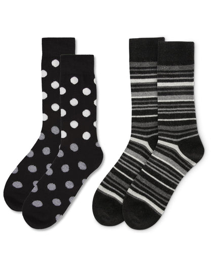 Men's 2 Pair Pack Cashmere Crew Socks