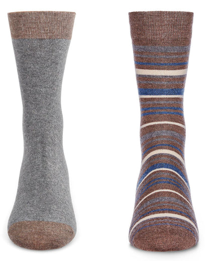 Men's 2 Pair Pack Cashmere Crew Socks