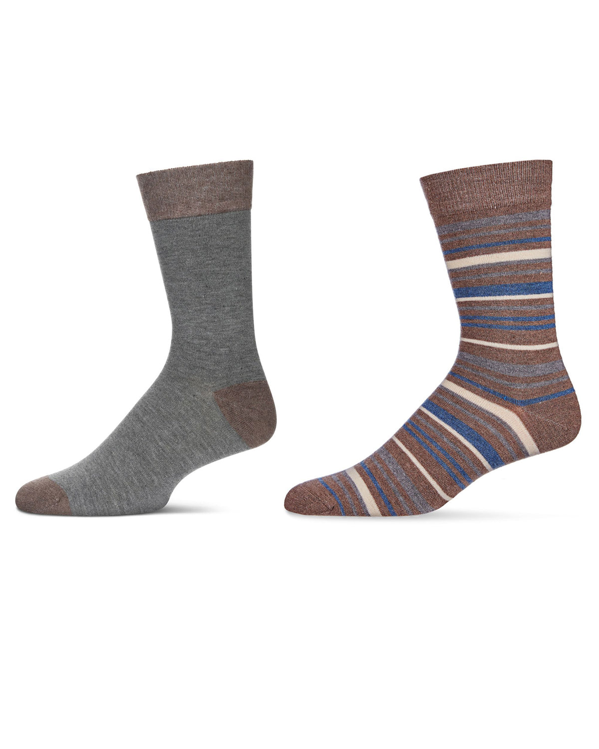 Men's 2 Pair Pack Cashmere Crew Socks