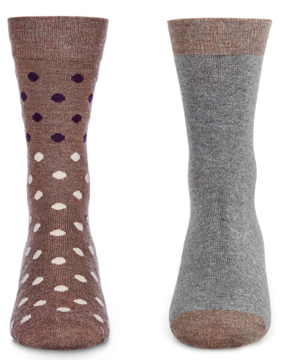 Men's 2 Pair Pack Cashmere Crew Socks