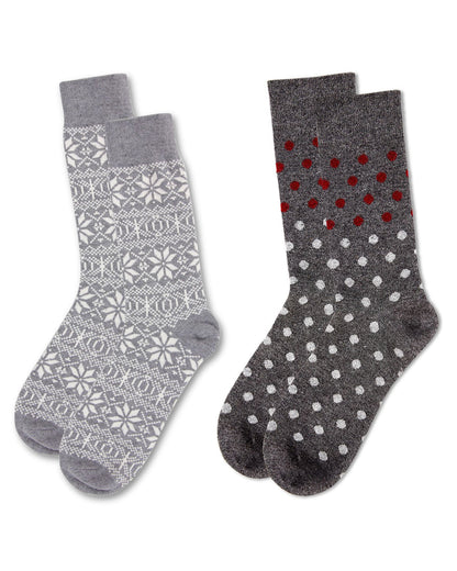 Men's 2 Pair Pack Cashmere Crew Socks