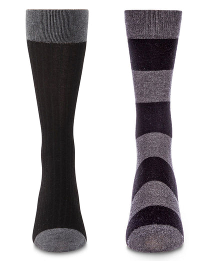 Men's 2 Pair Pack Cashmere Crew Socks