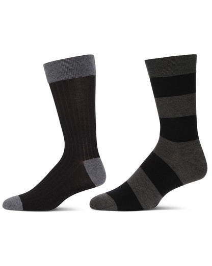 Men's 2 Pair Pack Cashmere Crew Socks