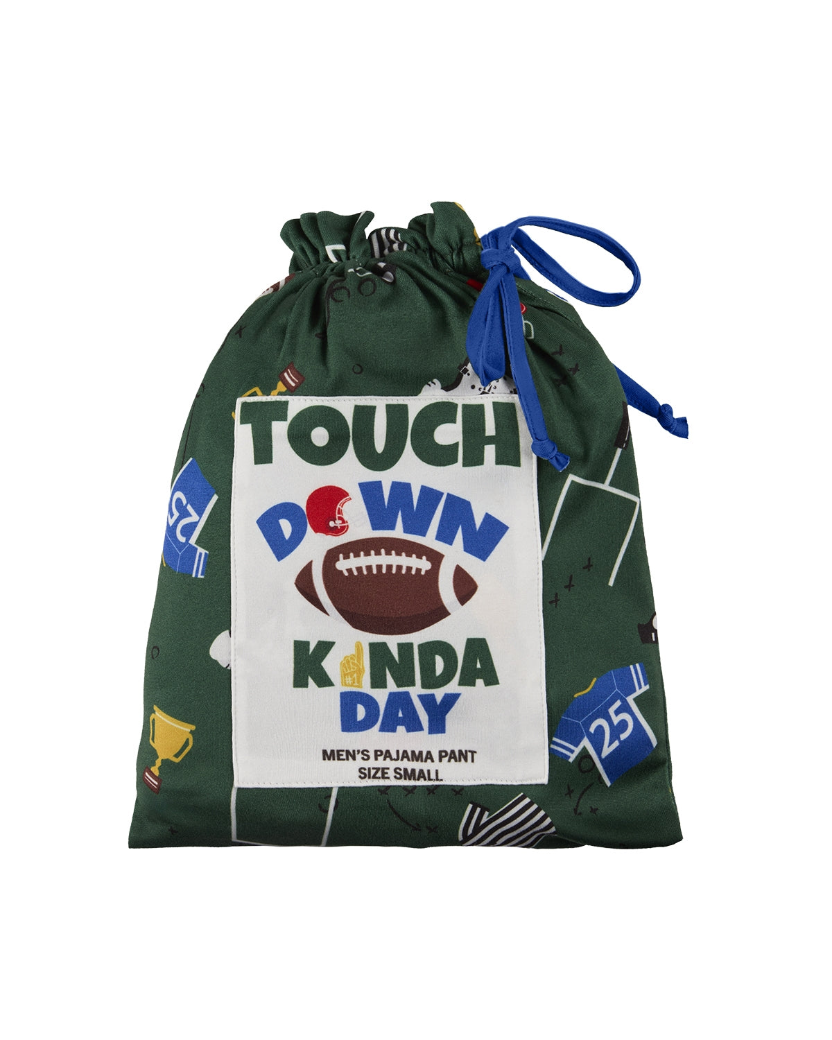 Men's "Touchdown" Football-Themed Pull-On PJ Pant in a Bag