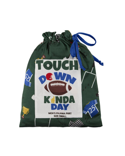 Men's "Touchdown" Football-Themed Pull-On PJ Pant in a Bag
