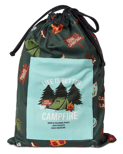 Men's "Life Is Better By The Campfire" Giftable Pajama Pant In Bag