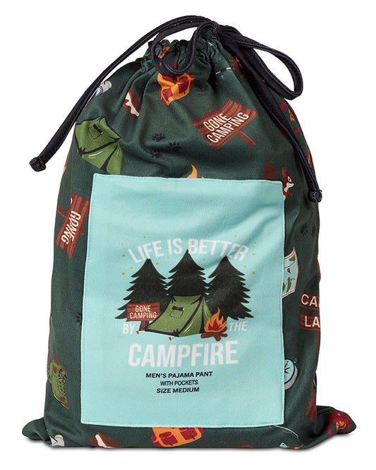 Men's "Life Is Better By The Campfire" Giftable Pajama Pant In Bag