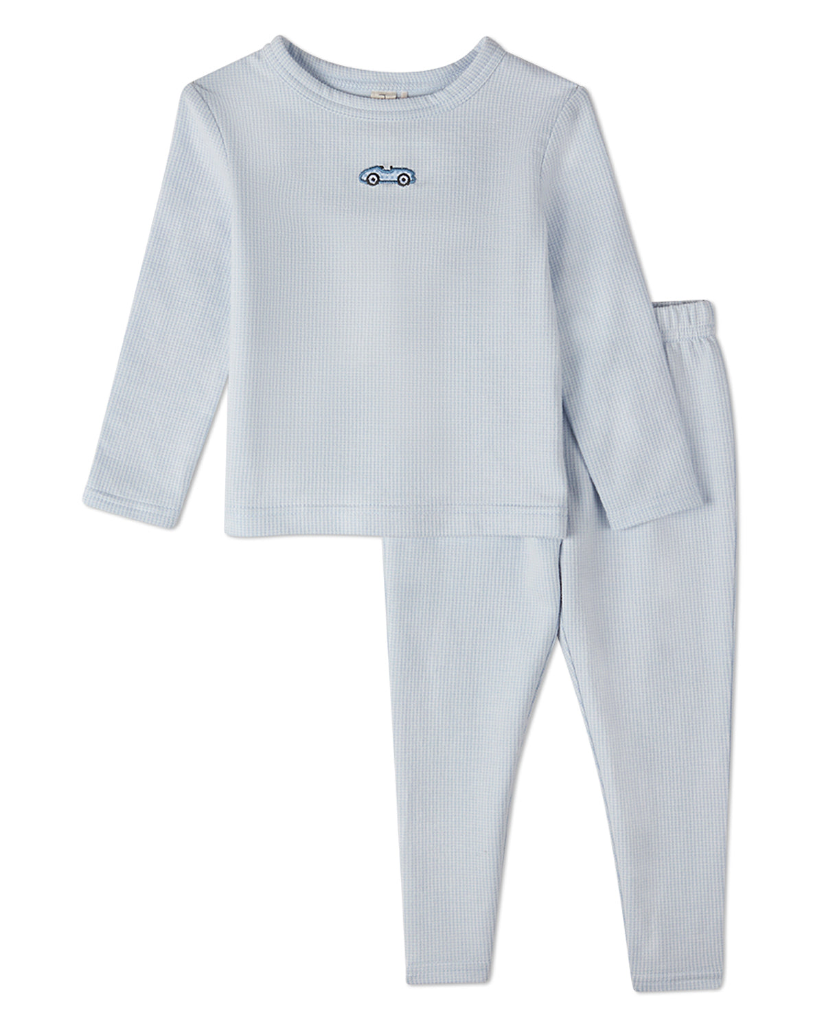 2 Piece Boys "Vintage Race Car" Embroidered Pull-On Pajama Set